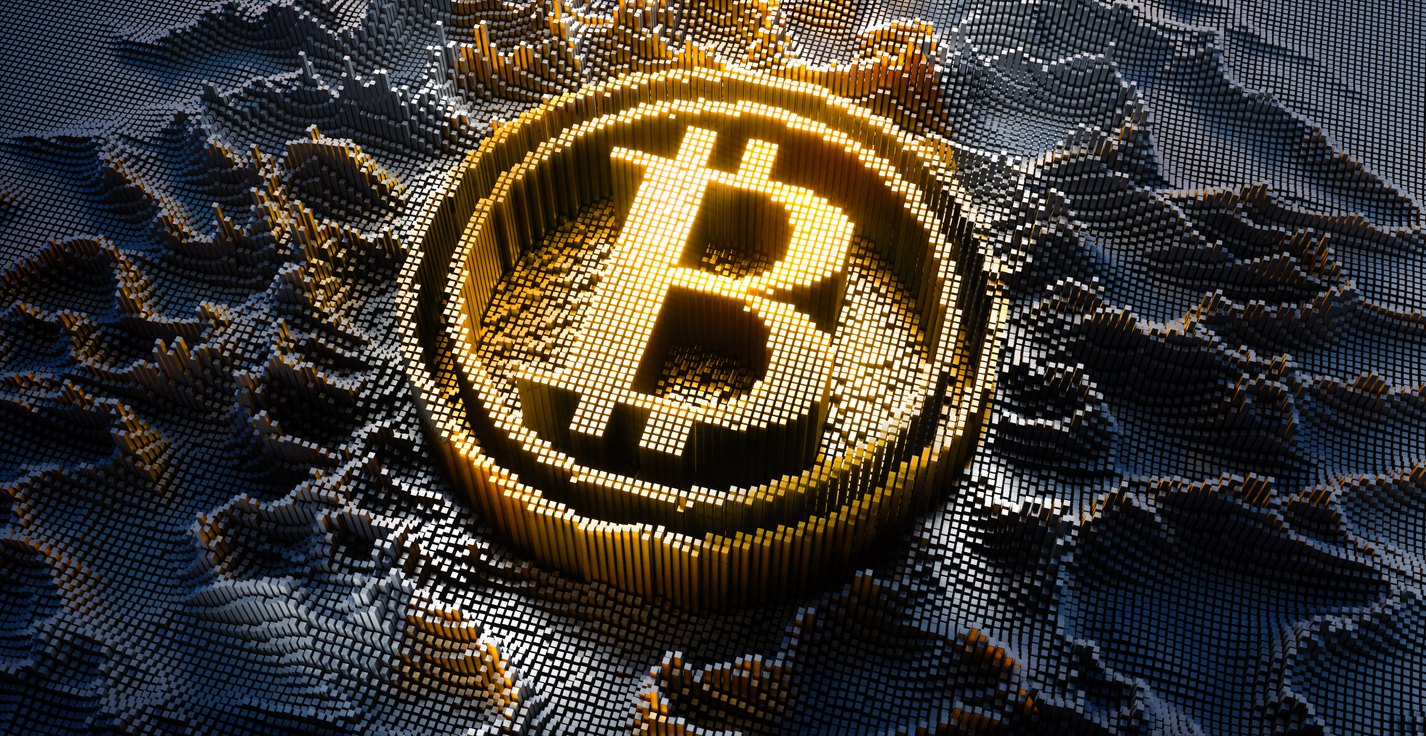 3D-illustration-digitized-bitcoin-symbol
